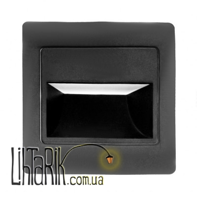 LZ-01/1,5W WW BK cветильник для ступеней (Brille 33-026)