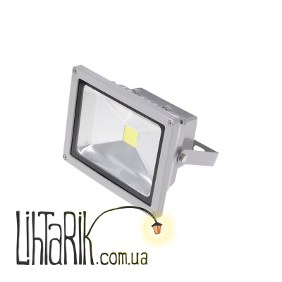HL-06/20W CW IP65 Прожектор led COB серый (Brille L25-002)