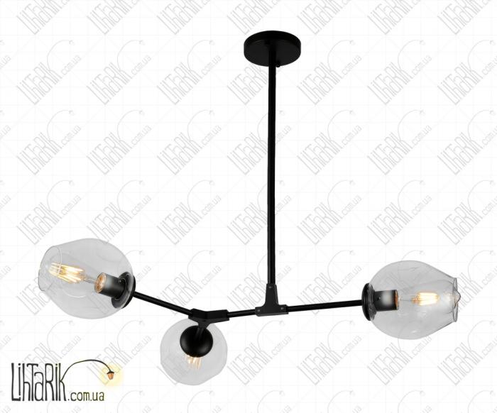 Levistella потолочная подвесная люстра 752L7731-3 BK CL (752L7731-3 BK+CL)