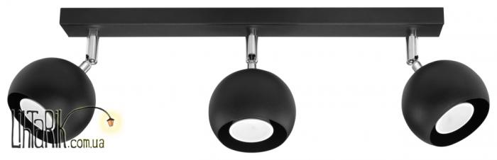 SOLLUX LIGHTING Светильник припотолочный OCULARE 3 Czarny SL.0445