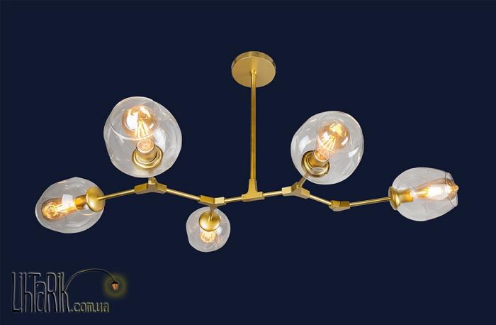 Levistella Подвесная люстра 756LPR0231-5 GD CL (756LPR0231-5 GD+CL)