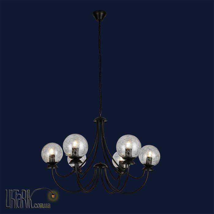 Levistella потолочна люстра 756PR0031-6 BK CL (756PR0031-6 BK+CL)