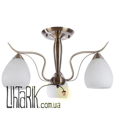 BR-01 219S/3 E27 AB Люстра потолочная (Brille 172217)