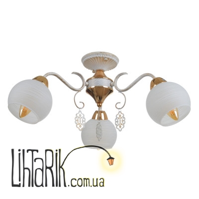 LK-671S/3 E14 WH/G люстра (Brille 23-810)