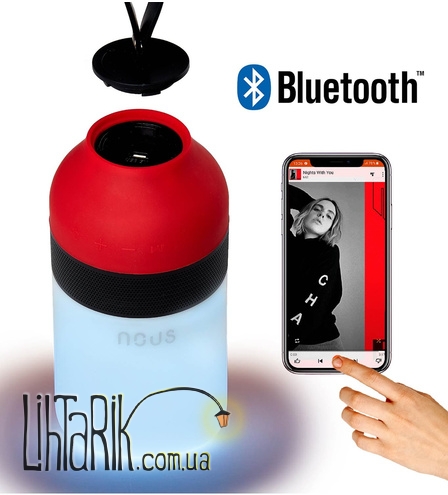 Портативная колонка c подсветкой NOUS H3 Red