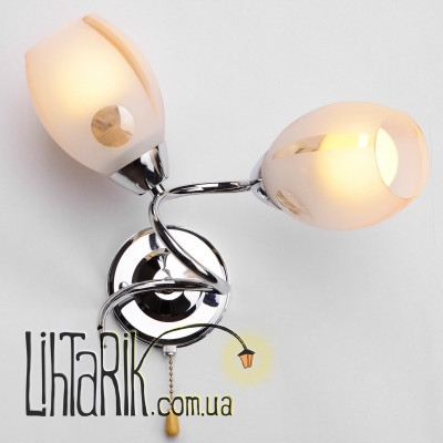 LK-437W/2 E27 CH Бра с выключателем (Brille L67-174)