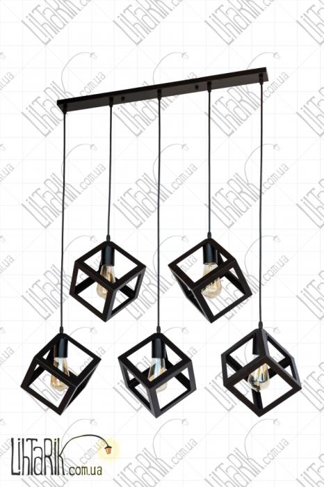 Лофт подвес-куб на 5 ламп 756PR160F-5 BK (700)