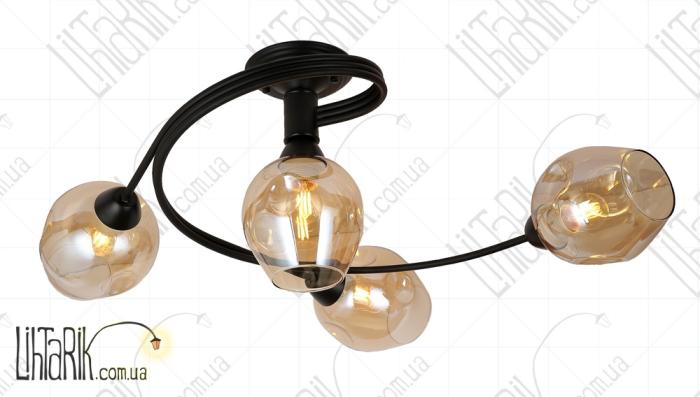 Levistella потолочна люстра 761LX04-4 BK BR (761LX04-4 BK+BR)