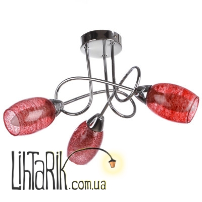 LK-535C/3 E14 RED Люстра потолочная (Brille 26-112)