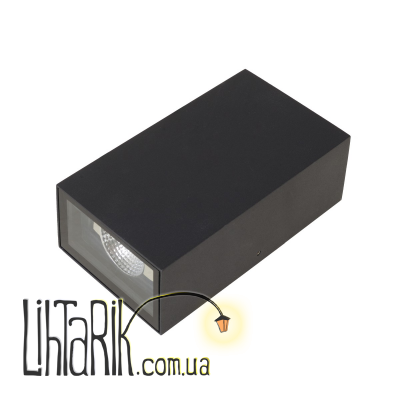 AL-218/2х5W WW COB LED IP65 BK подсветка (Brille 34-329)