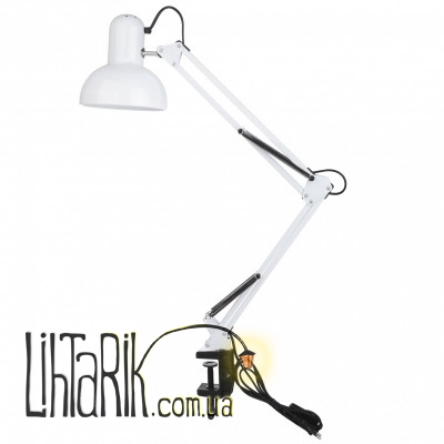 MTL-07 White Настольная лампа на струбцине (Brille 182044)