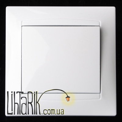 KB-1V wh выключатель 1-кл. белый (Brille L139-009)