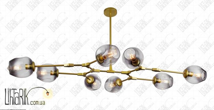 Levistella потолочная подвесная люстра 752L7731-8 GD BK (752L7731-8 GD+BK)