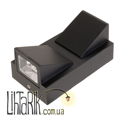 AL-224/2х3W WW COB LED IP65 BK подсветка (Brille 34-328)