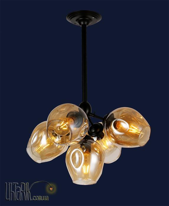 Levistella Подвесная люстра 756LPR660005-5 BK BR (756LPR660005-5 BK+BR)