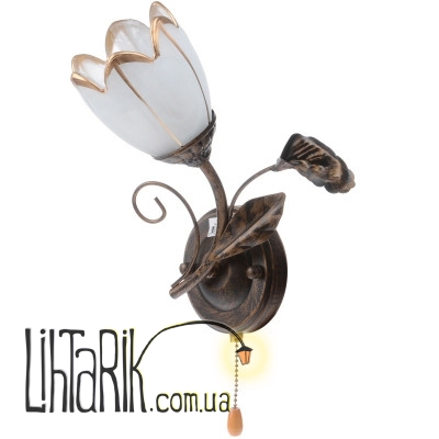 LK-148W/1 Бра с выключателем флористика (Brille 187658)