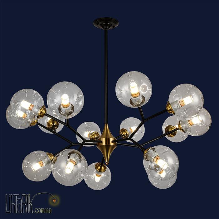 Levistella потолочна люстра 756PR0030-15 BK CL (756PR0030-15 BK+CL)