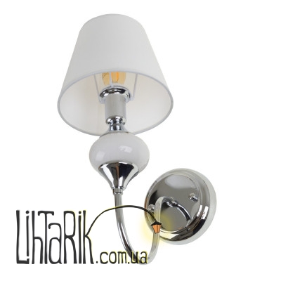 BKL-721W/1 E14 CH+WH бра (29-107)