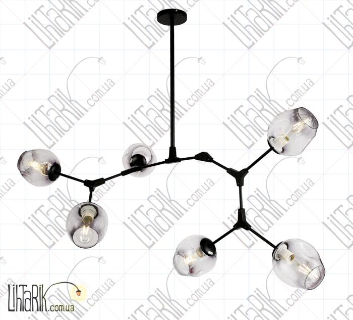 Levistella потолочная люстра 909LXL3008-6 BK BK (909LXL3008-6 BK+BK)