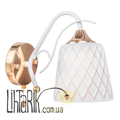 LK-607W/1 E27 WH/FG бра (Brille 26-951)