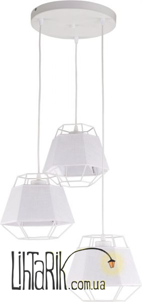 TK Lighting CRISTAL white 3 подвес - 1853