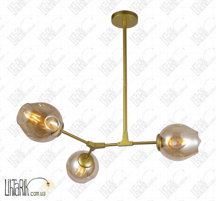 Levistella потолочная подвесная люстра 752L7731-3 GD BR (752L7731-3 GD+BR)