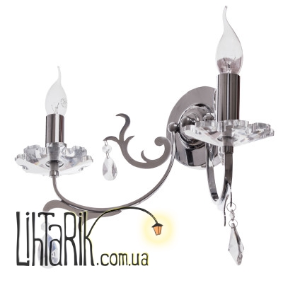 BCL-410W/2 Бра хрустальное свеча (Brille 186514)