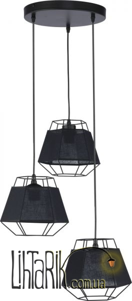 TK Lighting CRISTAL black 3 подвес - 1806