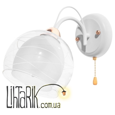 LK-629W/1 E27 WT+FG бра (Brille 26-975)