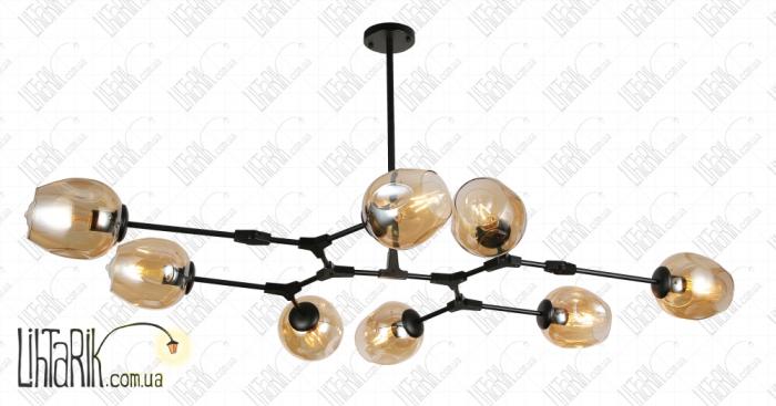 Levistella потолочная подвесная люстра 752L7731-8 BK BR (752L7731-8 BK+BR)