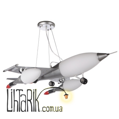 "KL-426S/5 E14+1 E27 SL Люстра для детской ""Самолет""" (Brille 22-107)