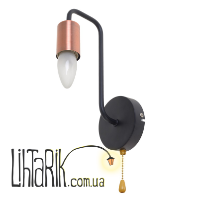 BL-591W/1 E27 BK/Cop бра (Brille 29-145)