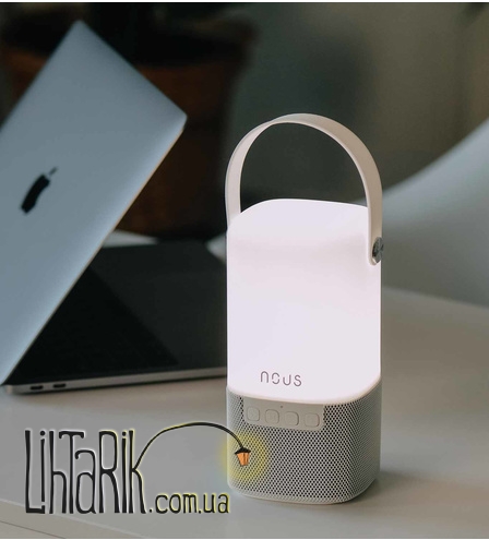 Портативная колонка c подсветкой NOUS H2 White