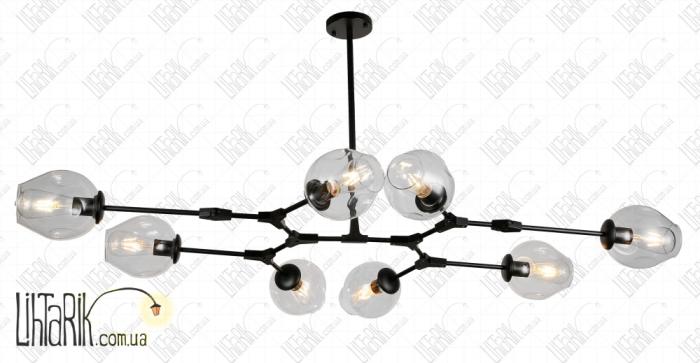 Levistella потолочная подвесная люстра 752L7731-8 BK CL (752L7731-8 BK+CL)