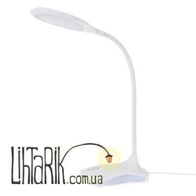 SL-99 LED 6W WH настольная лампа светодиодная с USB разъемом (Brille 33-310)