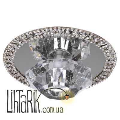 HDL-G165 White/bubble Crystal светильник точечный декоративный (Brille 162341)