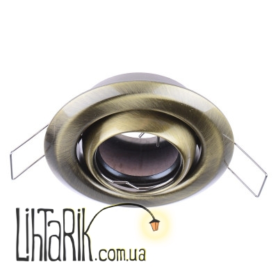 HDL-E12 AB (80) светильник точечный (Brille 163230)