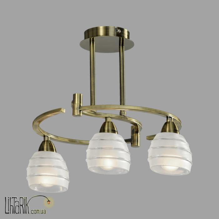 Люстра подвесная Elena 2173 Chandelier 3 Brass
