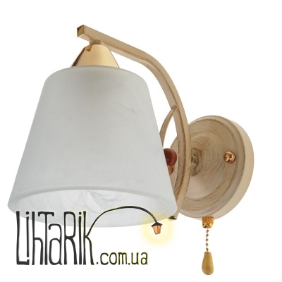 LK-640W/1 E27 WH/G бра (29-078)