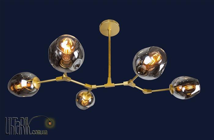Levistella Подвесная люстра 756LPR0231-5 GD BK (756LPR0231-5 GD+BK)