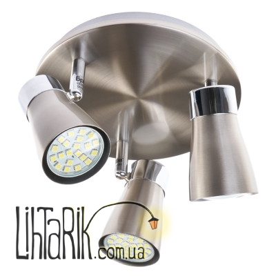 HTL-179/3 GU10 SN+CH светильник спот (Brille 26-708)