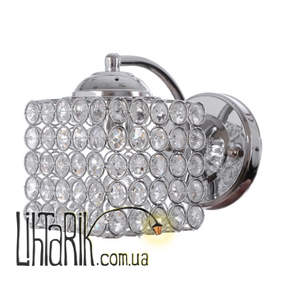 LK-530W/1 E27 Бра хрустальное с выключателем (Brille L98-023)
