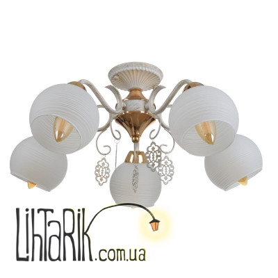 LK-671S/5 E14 WH/G люстра (Brille 23-811)