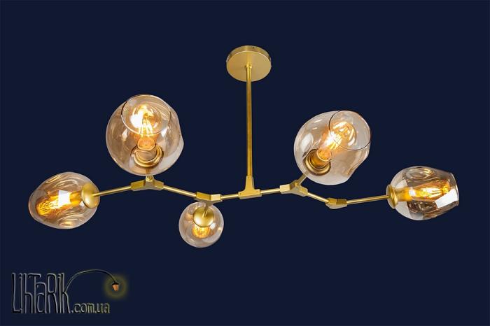 Levistella Подвесная люстра 756LPR0231-5 GD BR (756LPR0231-5 GD+BК)