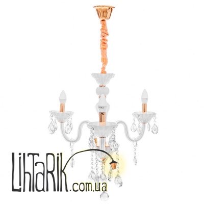 BCL-683S/3 E14 WH люстра хрустальная (Brille 23-361)