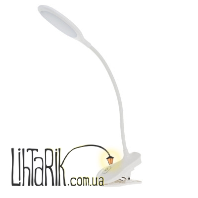 SL-100 LED 5,5W WH настольная лампа светодиодная с USB разъемом (Brille 33-311)