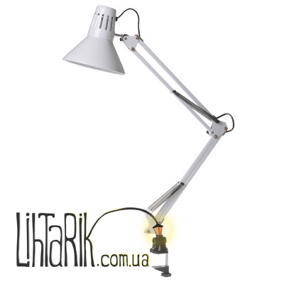 MTL-07 E27 WH Настольная лампа на струбцине (Brille 25-172)