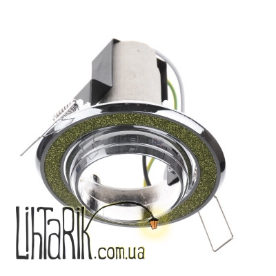 RO-50D ShLIGHT GREEN/CHR светильник точечный поворотный (Brille 161269)