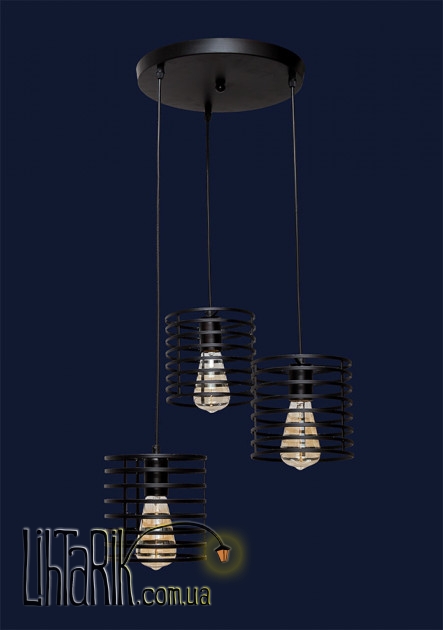 Levistella Потолочный подвесной светильник 707P9150F-3 BK (300)