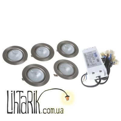 SET 15/HDL-J06 SN 5x20W W/T комплект точечных светильников (Brille 163456)